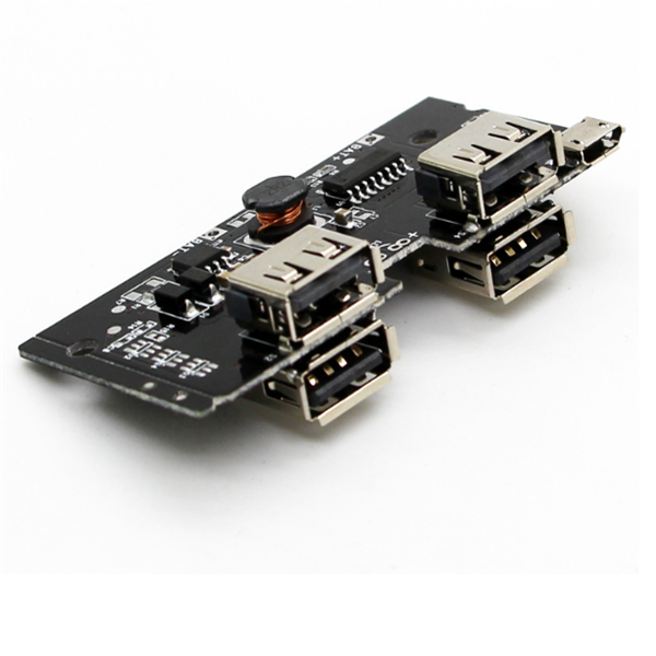 Electronic USB extension board on a white background