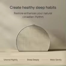 Sleep aid product with text on a beige background