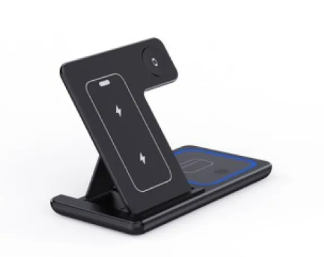 15W 3 In 1 LED Foldable Fast Wireless Charger Stand - Electric Impulse