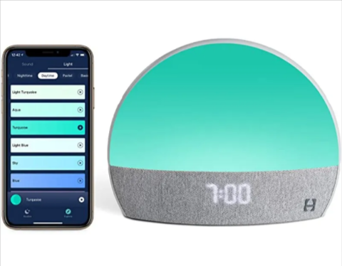 Smart clock, night light, white noise, and baby monitor