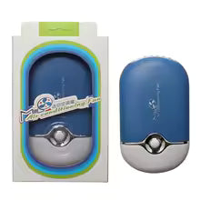 Blue air conditioning fan with packaging on a white background