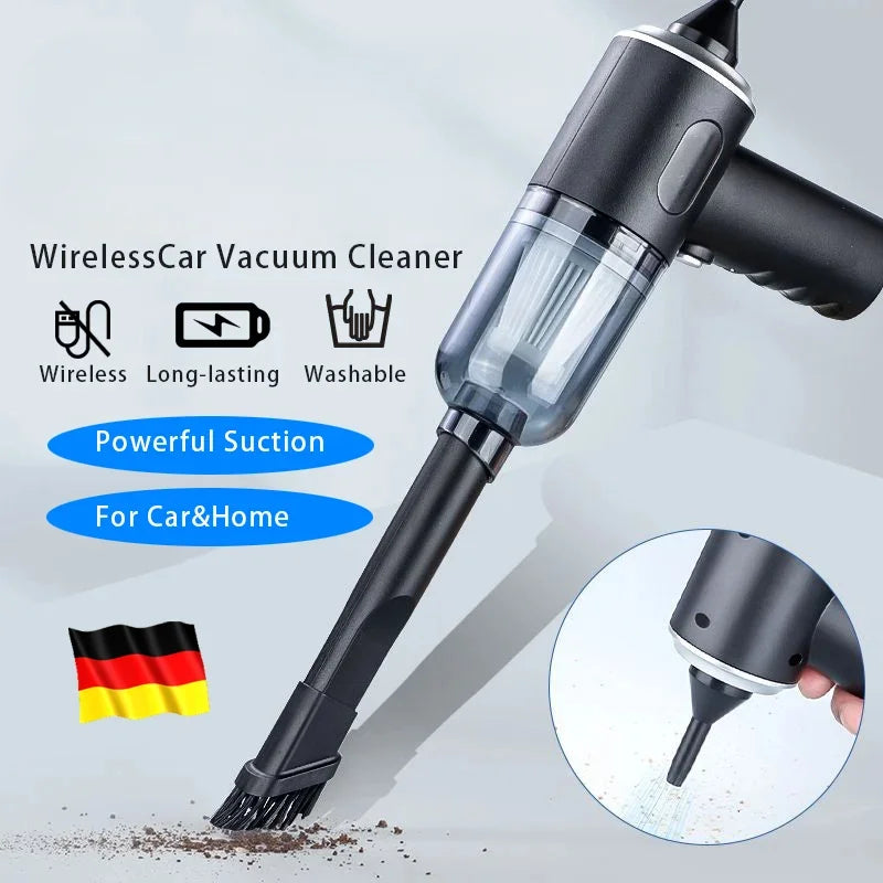 9000Pa Portable Wireless Car Vacuum Cleaner USB Charging 1200mAh Mini Wet and Dry Household Cleaning Appliance