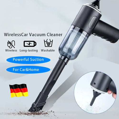 9000Pa Portable Wireless Car Vacuum Cleaner USB Charging 1200mAh Mini Wet and Dry Household Cleaning Appliance