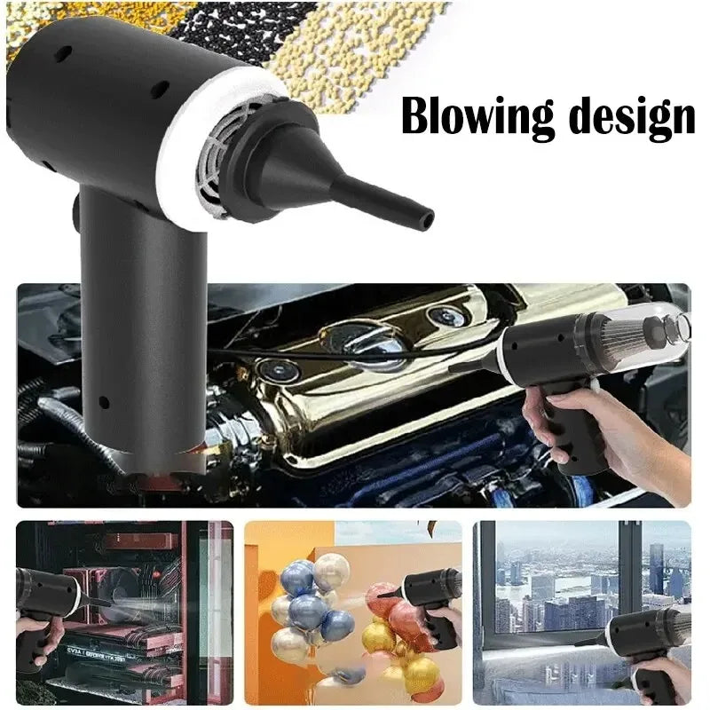 9000Pa Portable Wireless Car Vacuum Cleaner USB Charging 1200mAh Mini Wet and Dry Household Cleaning Appliance