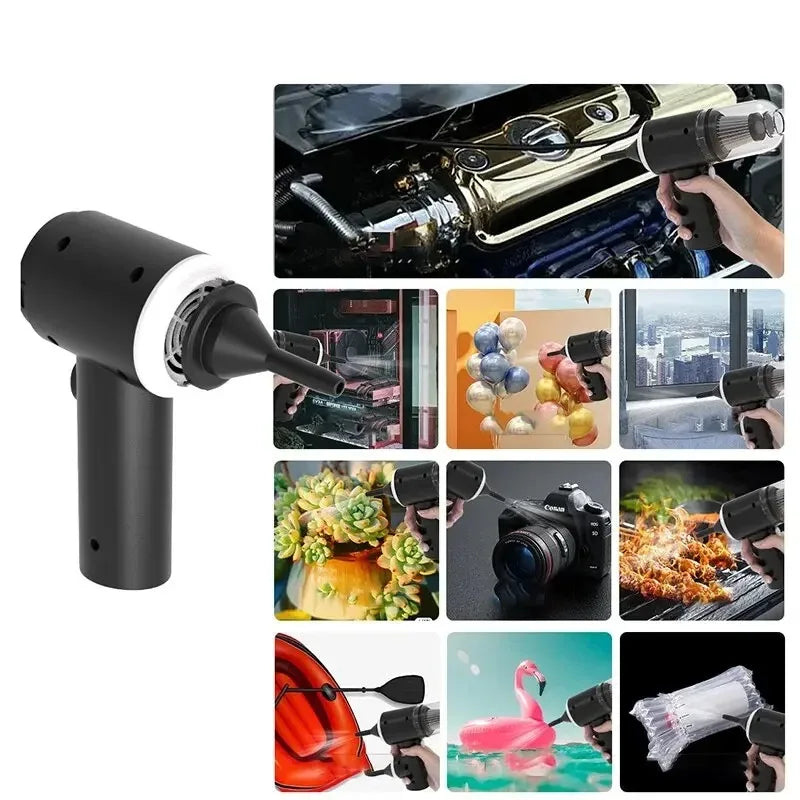9000Pa Portable Wireless Car Vacuum Cleaner USB Charging 1200mAh Mini Wet and Dry Household Cleaning Appliance
