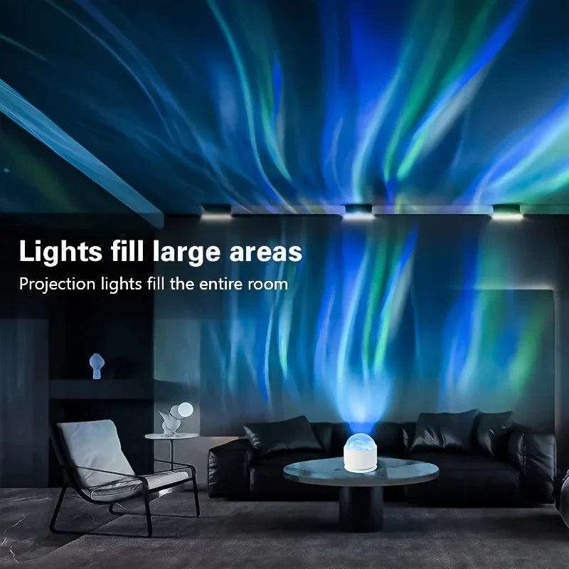 HOMEFISH Aurora Glow Projector Light Bar Midnight Halo Party Atmosphere Night Light for Christmas Halloween Gift Decoration