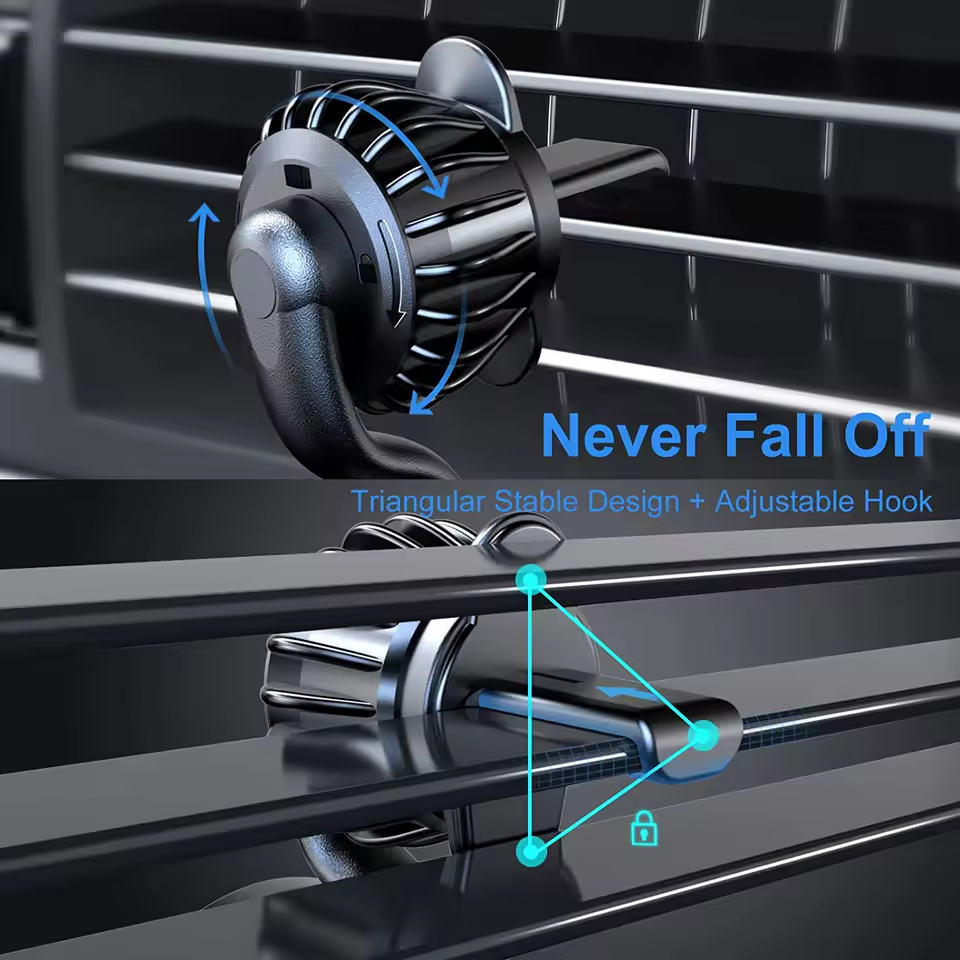 Strong Magnetic Car Phone Mount with 360° Rotation for Air Vent and Dashboard