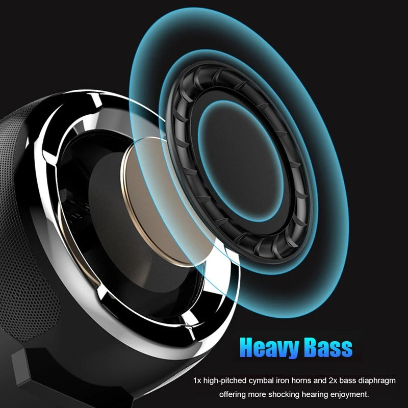 Portable Anti-Fall Bluetooth Speaker with Subwoofer - Electric Impulse