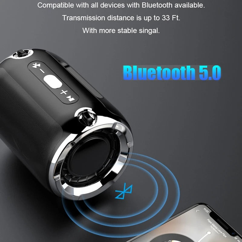 Portable Anti-Fall Bluetooth Speaker with Subwoofer - Electric Impulse