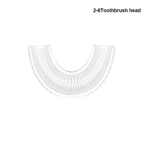 clear tooth brush replacement for U shaped kids toothbrush