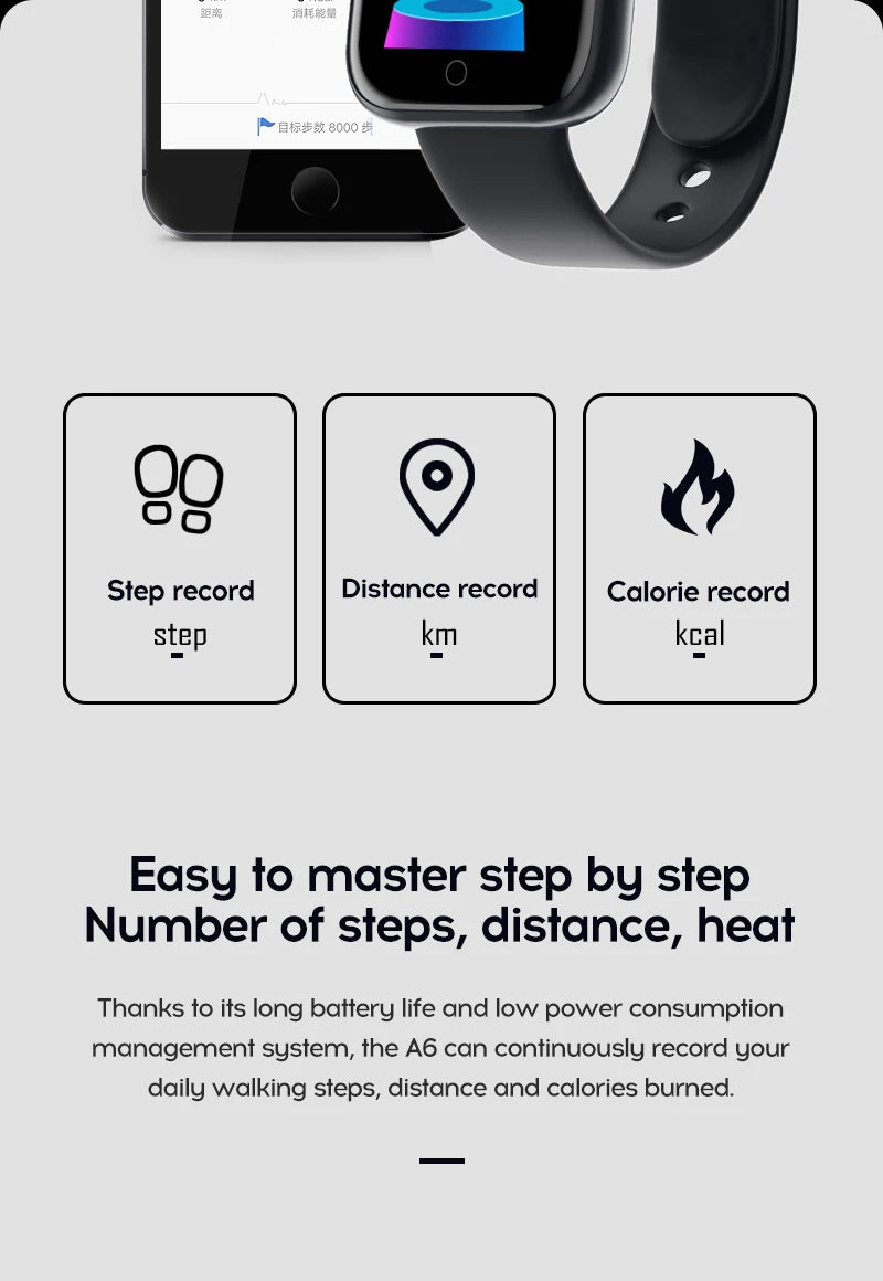 Smartphone and smartwatch with fitness tracking features on a white background