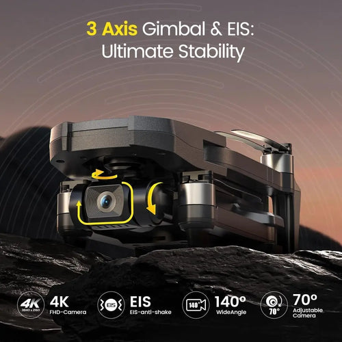 3-axis gimbal with EIS technology on a dark background