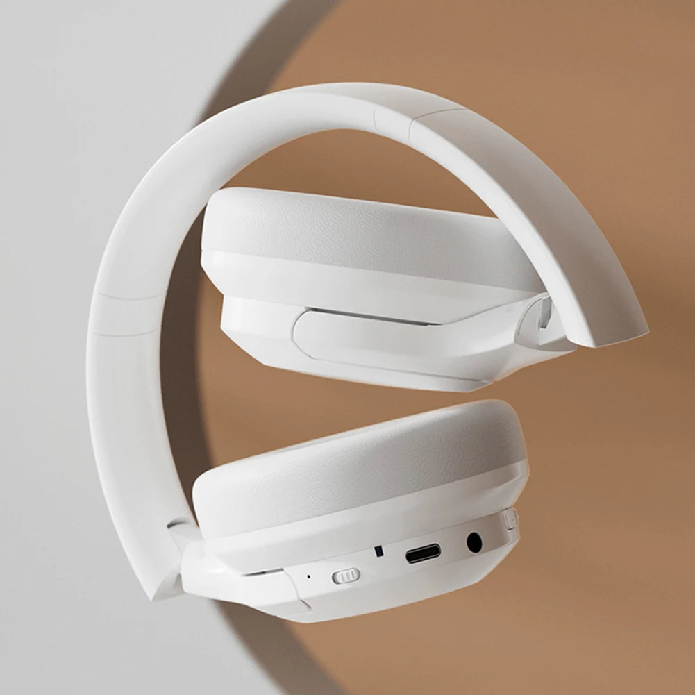 White folded Headphones