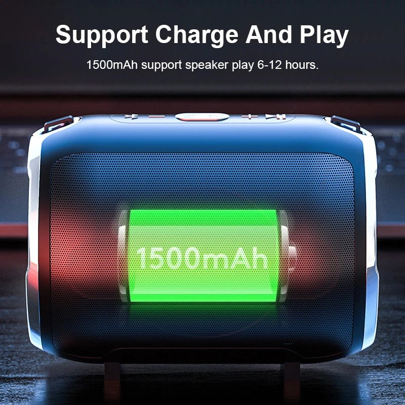 Portable Anti-Fall Bluetooth Speaker with Subwoofer - Electric Impulse