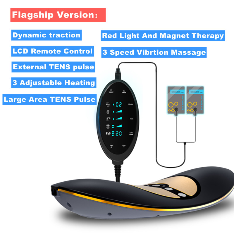 Electromagnetic therapy device with remote control and attachments on a white background